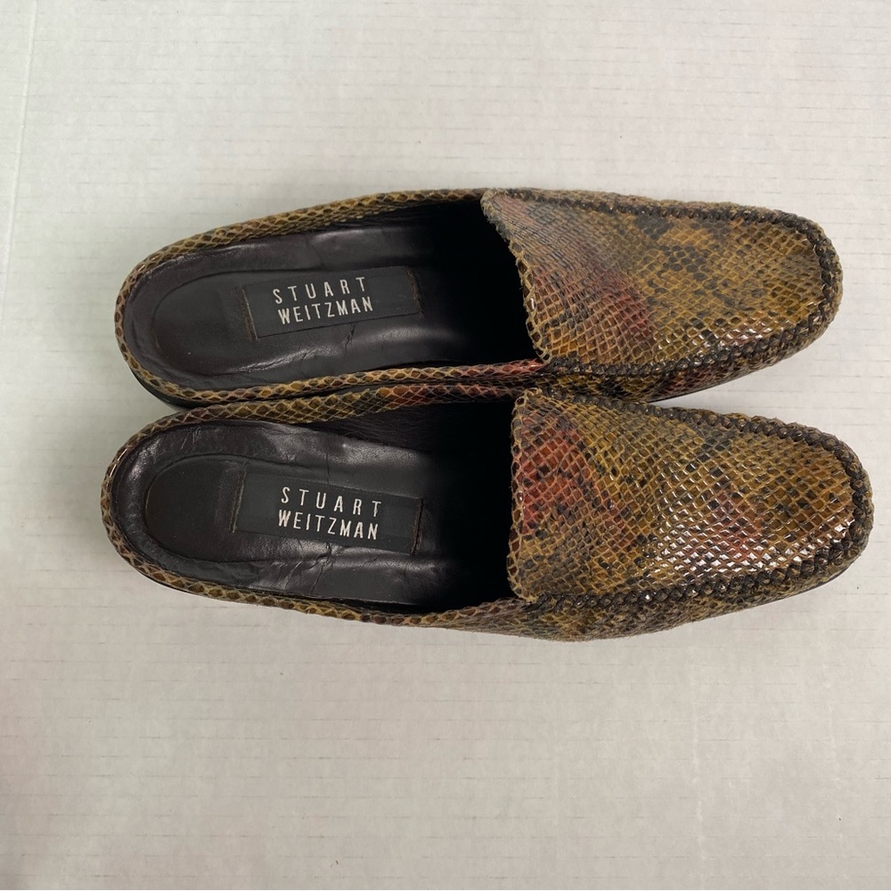 Stuart Weitzman Snakeskin Mule’s Size 9 - image 7